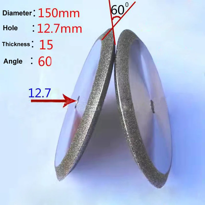 Diamond Grinding Wheel Double Bevel Angle Grinding Disc 150x12.7 Hole 60 Degree