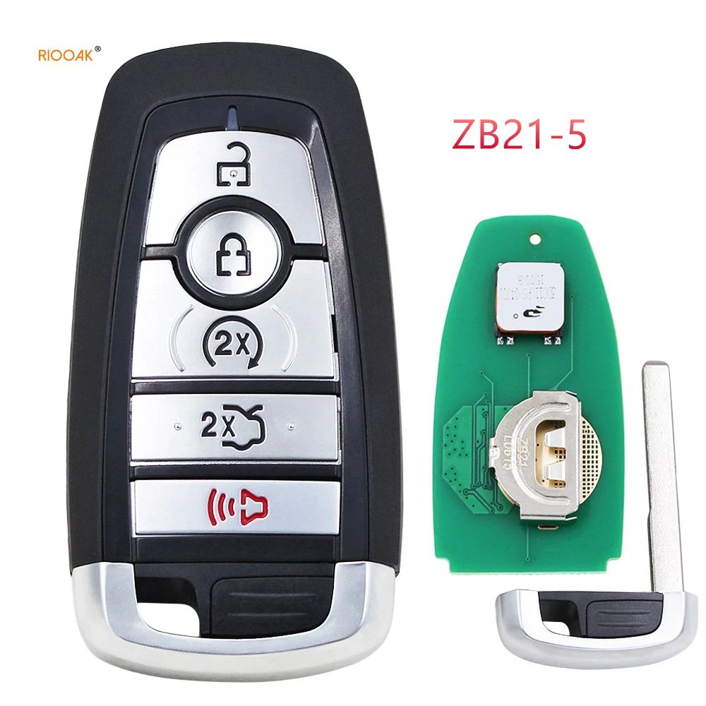 

RIOOAK 5pcs KEYDIY ZB21-5 KD Smart Key Remote for KD-X2/KD200/KD900/URG200/KD MINI key programmer free shipping mustang honda