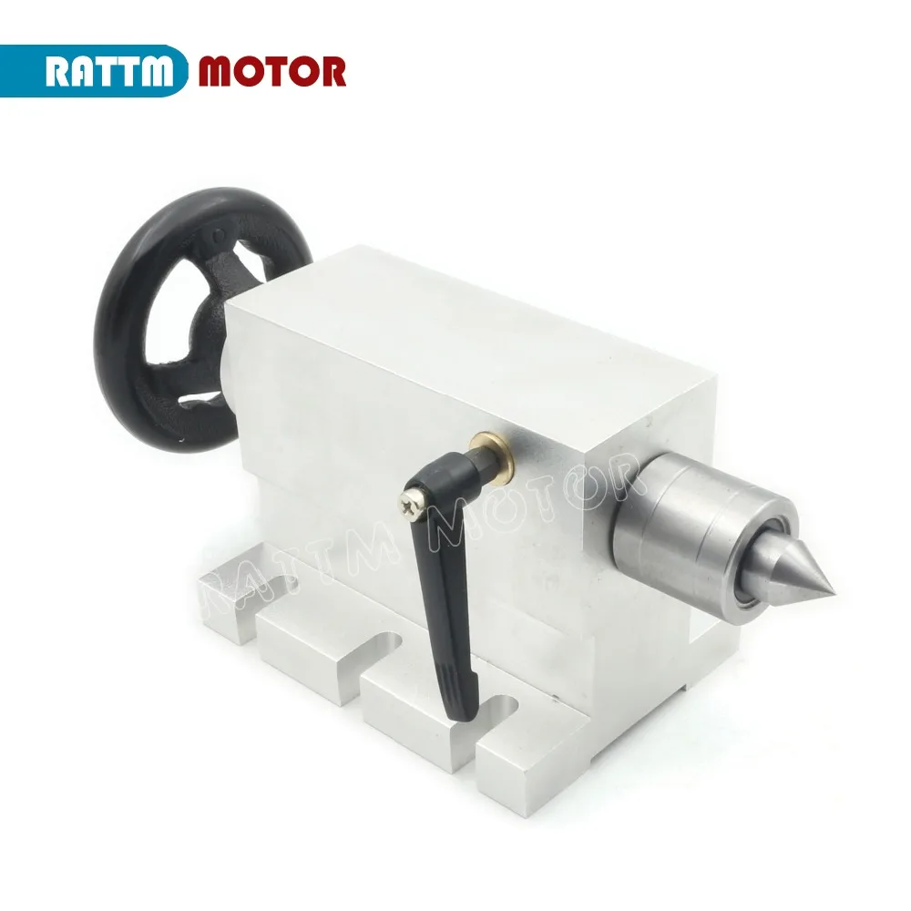 『EU Stock』CNC A Axis 4th Fourth Axis K11-100mm K11-80mm 3 jaw chuck dividing head Rotation Axis with MT2 65mm Tailstock
