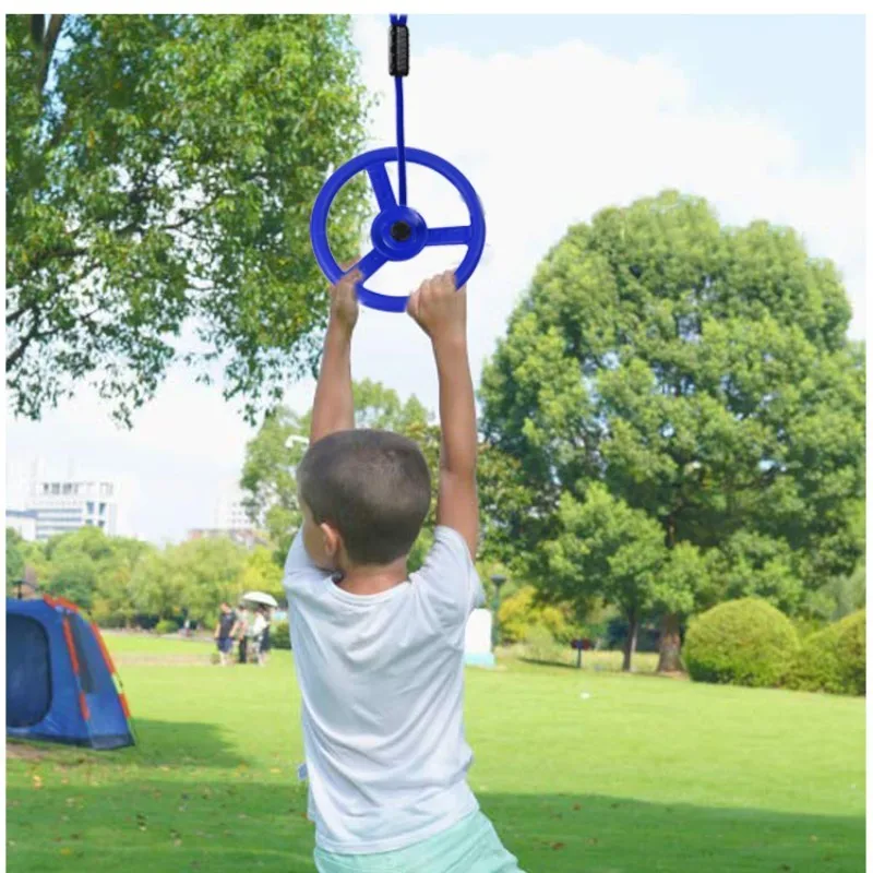 

Kids Fitness Toys Outdoor Hanging Wheel Arm Strength Training Equipment Swings Line Training Accessory Kids Climbing Tool