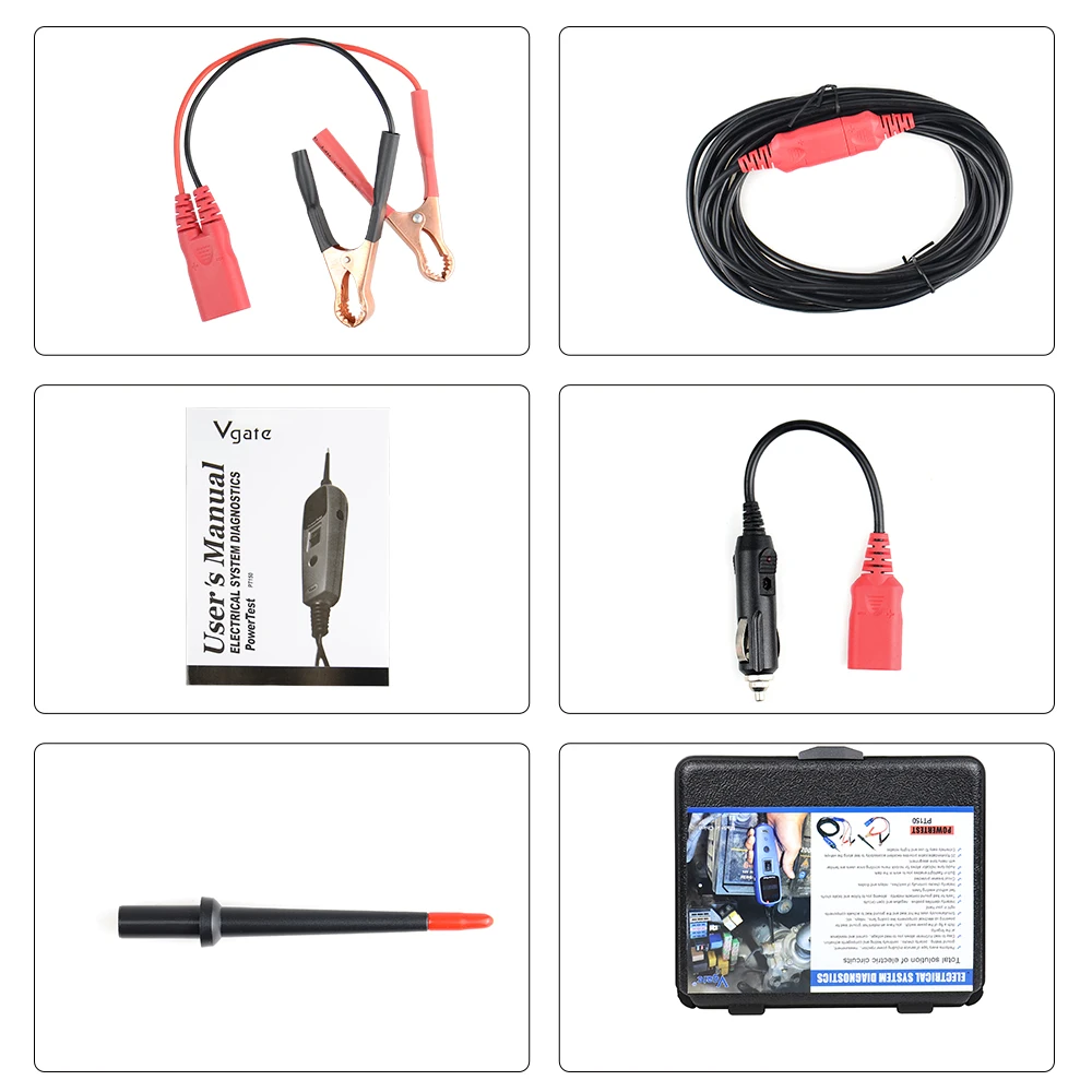 

Новейшая версия Vgate PT150 Power Test Power Probe Автомобильный тестер электрических цепей Автомобильный диагностический инструмент