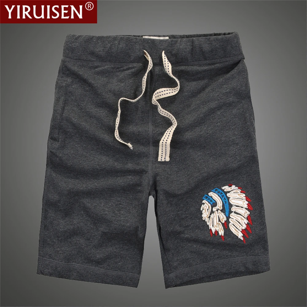 Wholesale S-3XL 100% Cotton YIRUISEN Brand Casual Men Shorts Boardshorts Sports Gym Basketball Pants Hollistic Homme Clothing