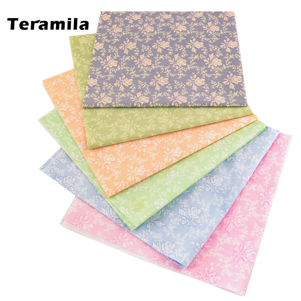 Cotton Craft Fabric Bundle Square Patchwork DIY Sewing Scrapbooking Quilting Dot Pattern20*20/40*50/45*45cm 4/5/6/20/25 PCS/Pack