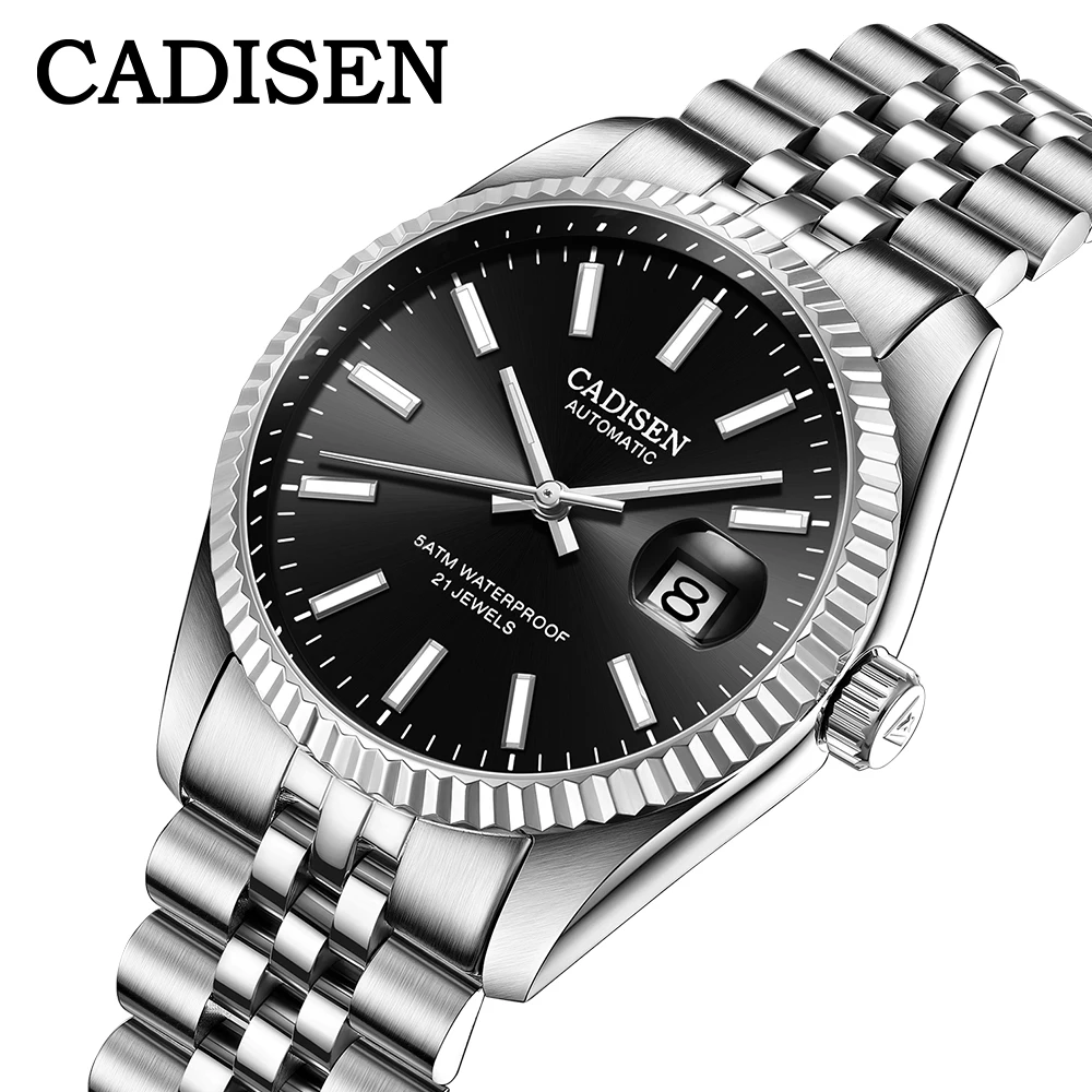 CADISEN Brand Luxury Automatic Watch Business Sport Stainless Steel Waterproof Watch Men relogio masculino Men Mechanical Watch