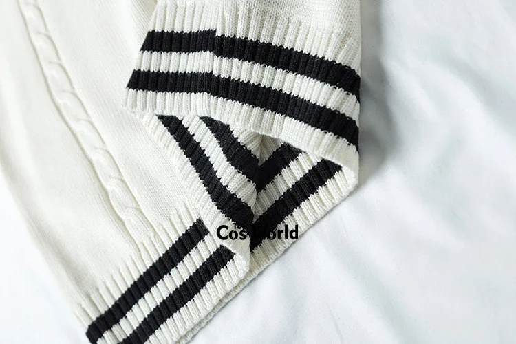 S-XXL Uomini di Autunno della Molla delle Donne Senza Maniche Stripes Knit Gilet Pullover Collo A V Maglie e Maglioni Per JK Scuola Studente Uniforme vestiti