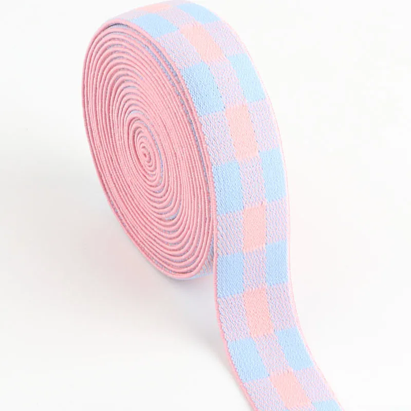 25mm Colorful Printed Gillter Elastic Ribbons Bands Stretchy Tape DIY Headwear Clothing Bag Trousers Sewing Accessories 1yards