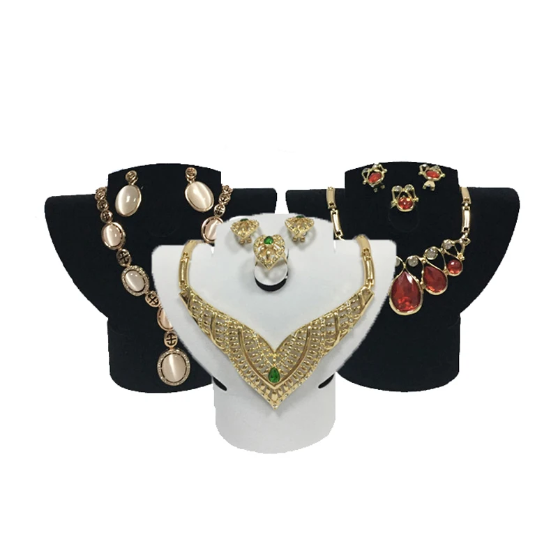 Mode Uitje Tentoonstelling Draagbare Ketting Display Stand Opvouwbare Velvet Ring Earring Display Sieraden Stand