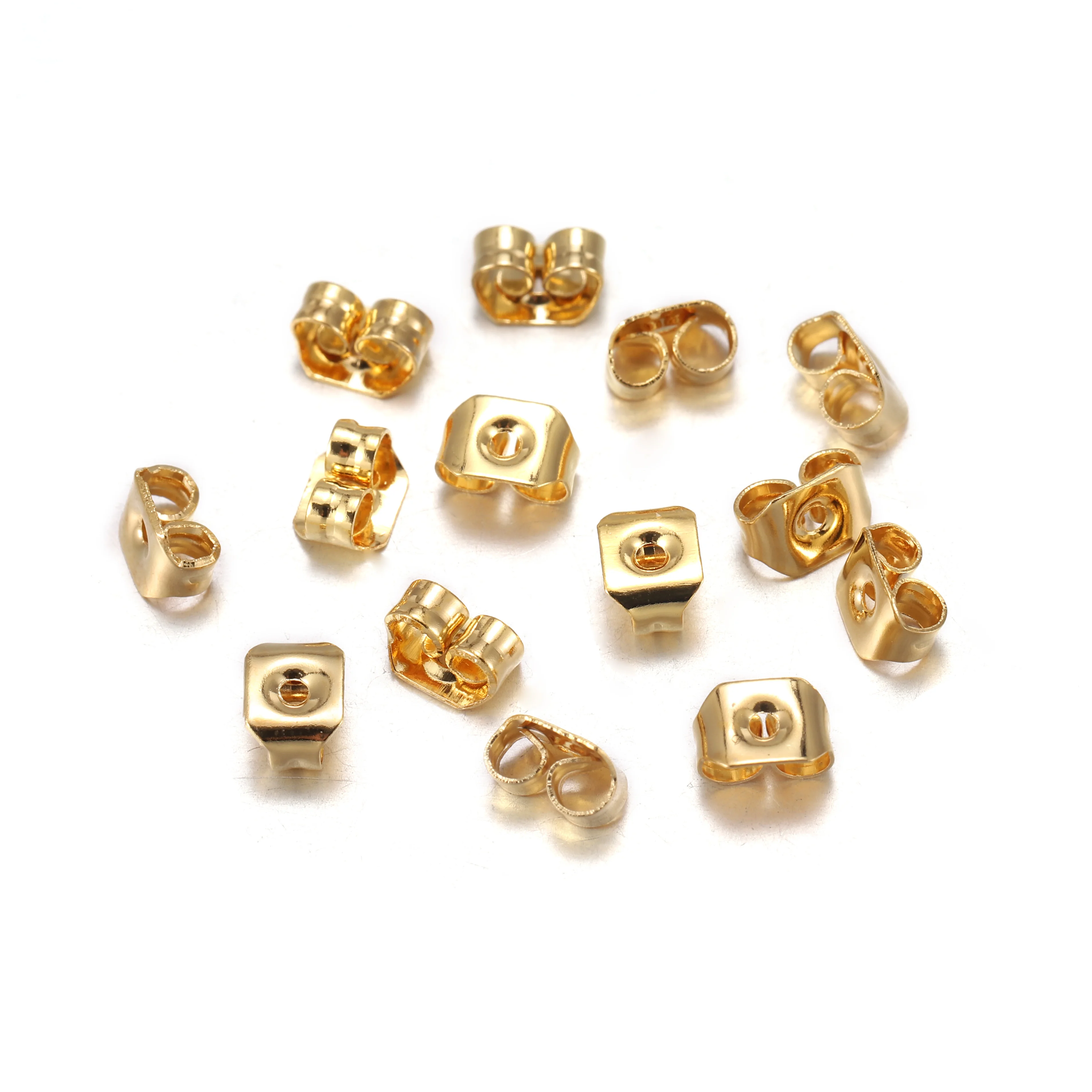 20-100 teile/los Gold Edelstahl Blank Post Ohrring Bolzen Basis Pins Mit Ohrring Stecker Erkenntnisse Ohr Zurück Für DIY Schmuck Machen – Detail 16