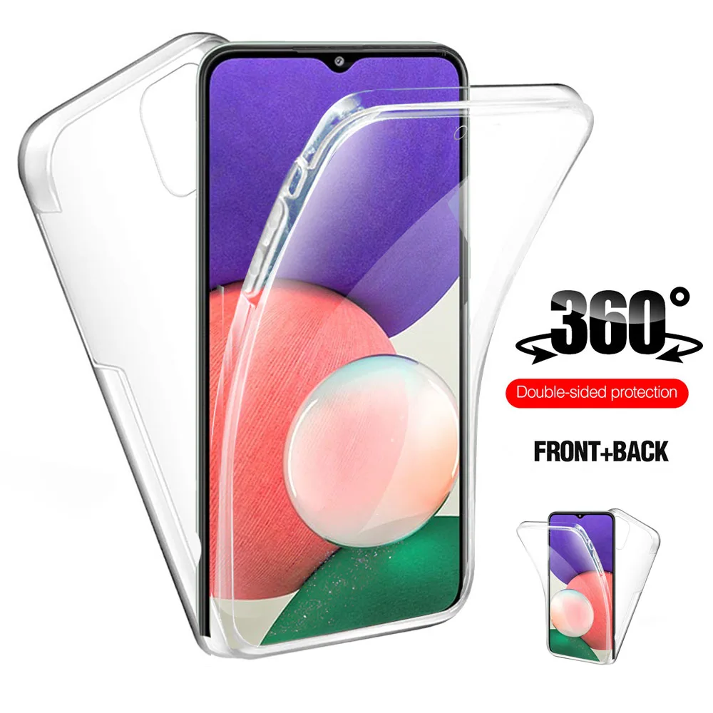 360° TPU Protective Case For Samsung Galaxy A22 A 22 cases  samsun sansung a22 4G 5G 6.4'' 6.6'' soft silicone phone cover coque