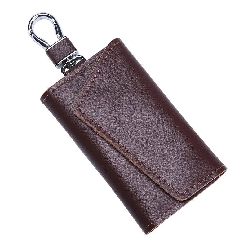 Genuine Leather Keychain Car Key Holder Organizer Bag Men\'s And Women\'s Ring Large Capacity 2021 New Fashion Luxury Brand Hand