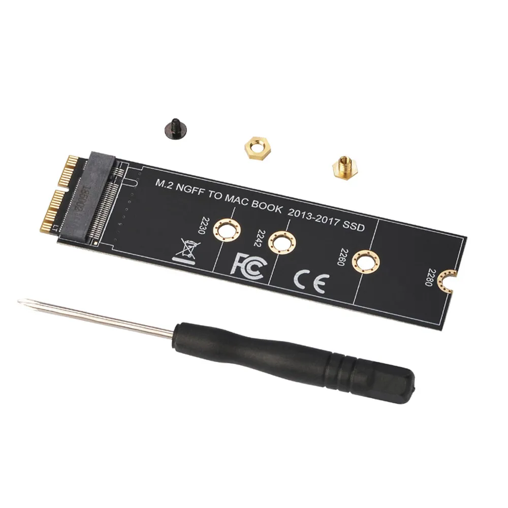 M2 NGFF PCIe AHCI SSD การ์ดเชื่อมต่อสำหรับ MACBOOK Air 2013 2014 2015 2017 A1465 A1466 Pro A1398 A1502 a1419 2230-2280 SSD