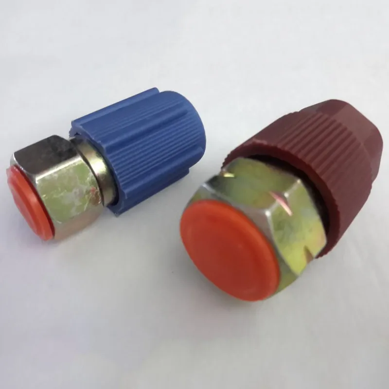 Retrofit 7/16 to 3/8 Conversion Adapter R12 to R134a High/Low AC Fitting