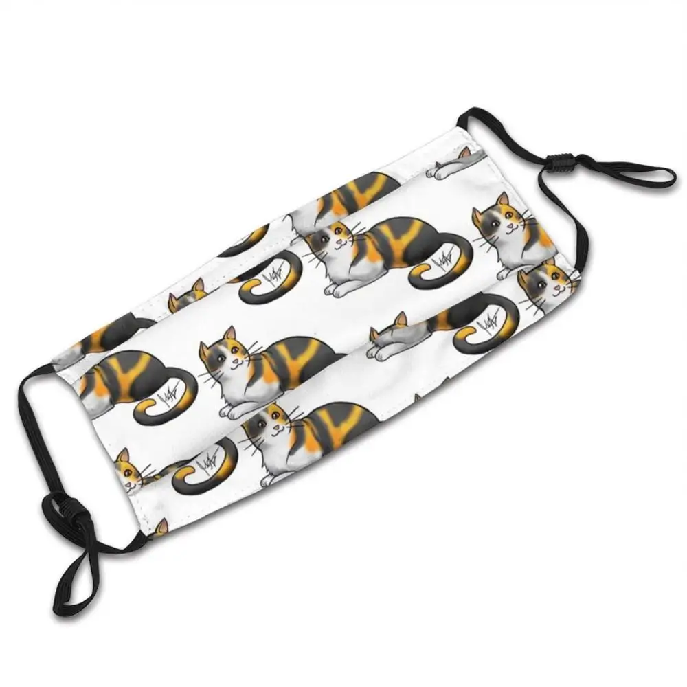 Calico Cat Custom Pattern Washable Filter Pm2.5 Adult Kids Mask Cat Kitten Kitty Feline Calico Tortoise Shell Patchwork