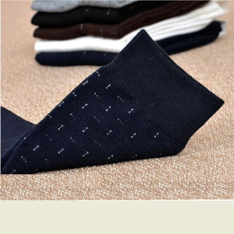 5 Pairs High Quality Business Cotton Men Socks Solid Color Casual Elastic Socks For Spring Autumn Male Breathable Sock