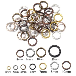 50-200pcs/Lot 3-20mm Open Single Loops Jump Rings Split Rings For Jewelry Finding Making DIY Accessories Connectors Supplies
