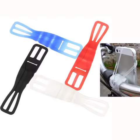 1PC Bicycle Phone Mount Firm Silicone Band Mobile Phones Holder Handlebar Mount for iPhone Samsung GPS Easy Install Stable