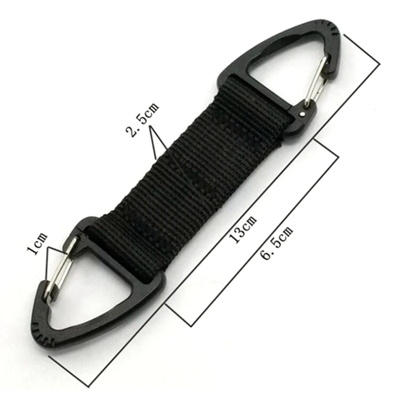 3PCS Tactical MOLLE Nylon Keychain Outdoor Sports Camping Molle Key Ring Gear Key Keeper Keychain Hunting Accessories