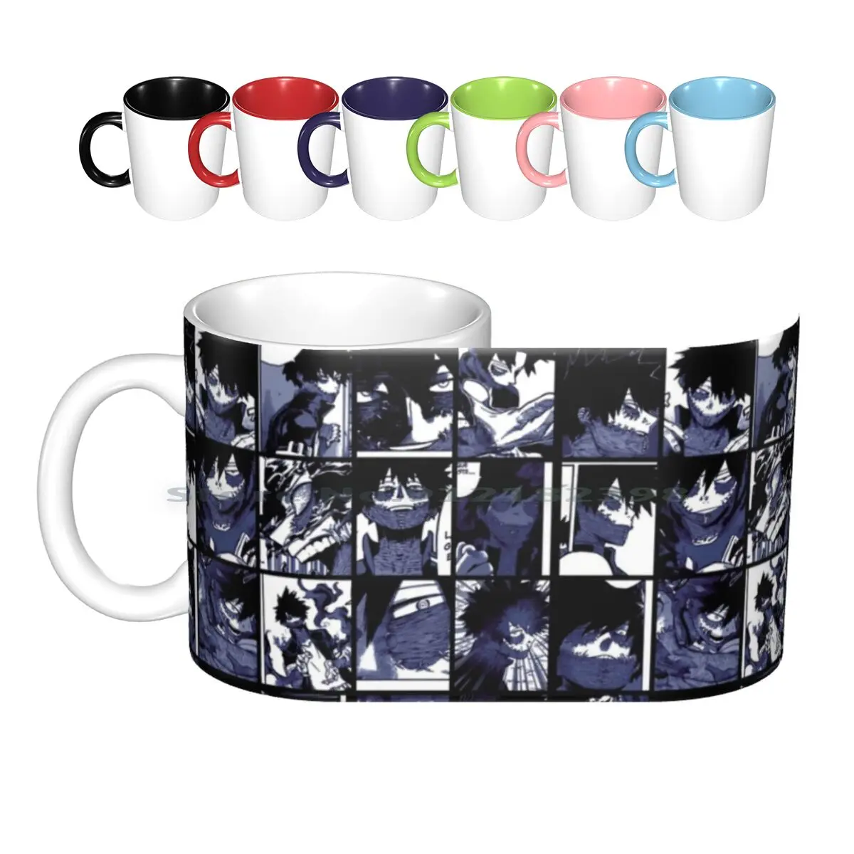 Dabi Collage Ceramic Mugs Coffee Cups Milk Tea Mug Boku No Hero Academia Dabi Boku No Hero Academia Villain League Mha Bnha