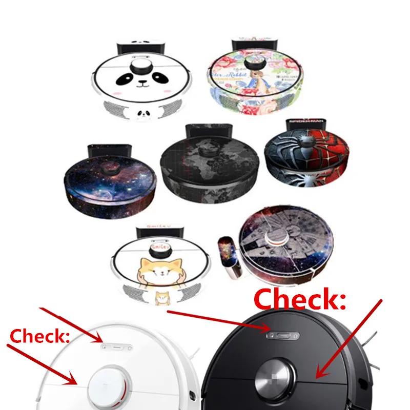 Cute Sticker for xiaomi roborock S60 S65 T6 robot Vacuum Cleaner Protective Sticker Film Paper Cleaner Parts not brush filter