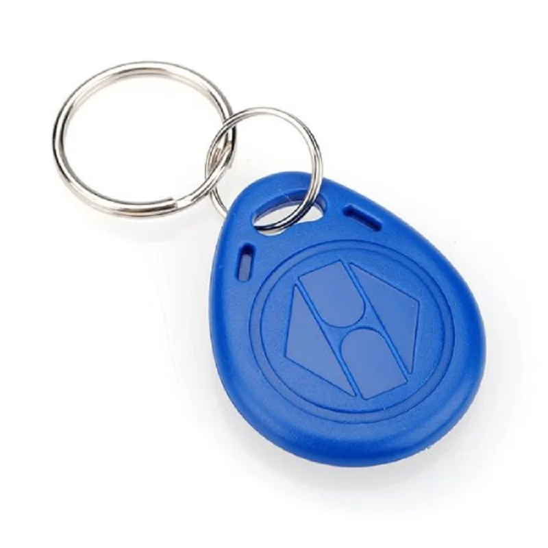 Chip chiave porta 10 pezzi colore blu RFID KeyFobs 125KHz tag ABS di prossimità per controllo accessi TK4100/EM solo leggibile