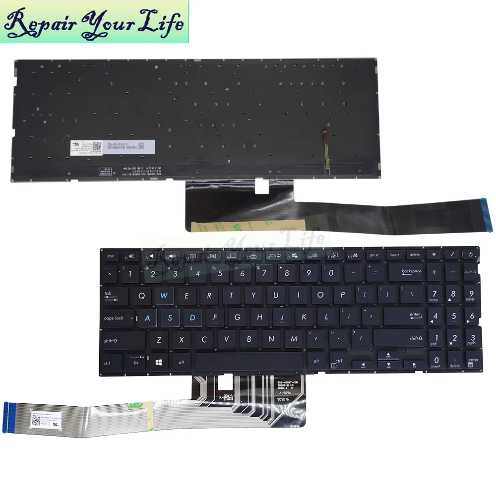 

AR/Arabic US English Backlit Keyboard for ASUS X571 X571G X571GT RX571GT FX571GT NX571GT K571 F571G VX60GT Replacement keyboard