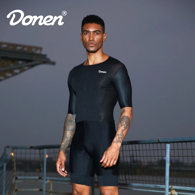 Donen cycling skinsuit one piece suit bicycle cloting professional cut and comfortable material for men