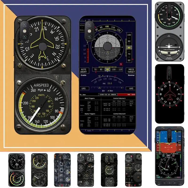 Aviation Aeroplane Helicopter cockpit Instrument Phone Case for Redmi Note 8 7 9 4 6 pro max T X 5A 3 10 lite pro