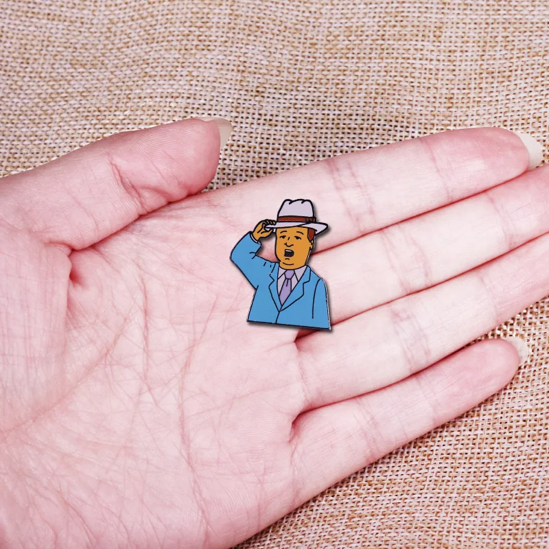 Bobby Hill This Flower is Wilting Brooch Cartoon Animation Fans Funny Gentlemen Accessory image 3
