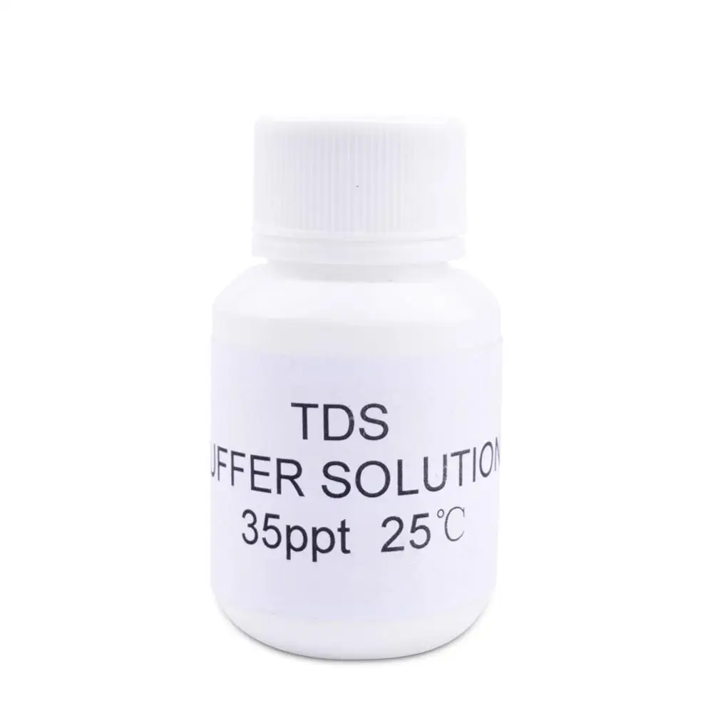 Solução de teste PH e ORP para testador EC TDS, pó polvilhante, 25ml, 84us/cm, 1413us/cm, 12.88 ms/cm, 35PPT 1382