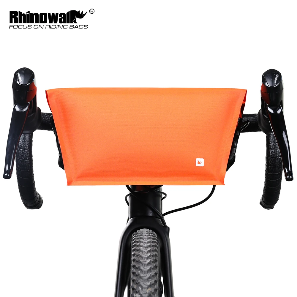 Rhiniwalk 4L Waterproof Bike Handle Bar Bag Multifunctional Front Tube Bike Bag Wear and Tear Resistance with Shoulder Strap