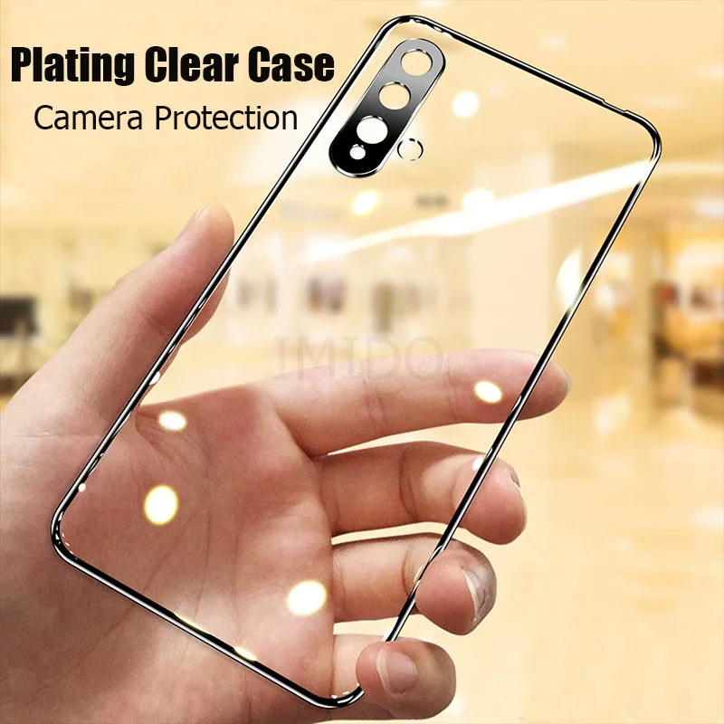 Case For Huawei Honor 20 Pro Luxury Plating Soft Clear Camera Protection Cover For Huawei Honor 20 Honor20 Nova 5T Phone Cases