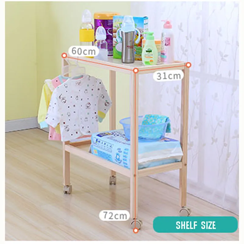 6 in 1 Baby Bed Set, Infant Crib Cradle & Move Shelf, Height Can Adjust Cot With Wheels