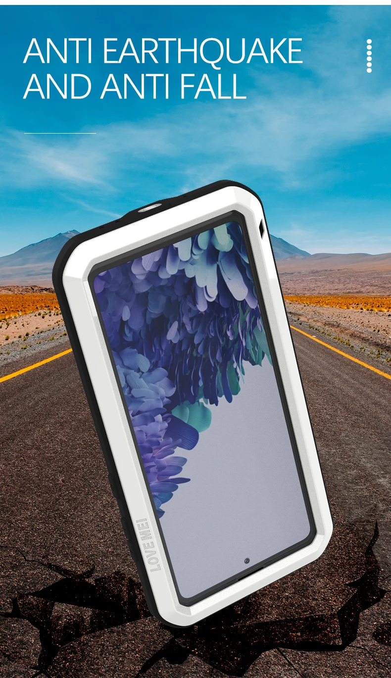 Powerful 360 Heavy Duty Phone Case for Samsung Galaxy S20 FE Shock Dirt Proof Water Resistant Metal Armor Cover Phone Case Coque