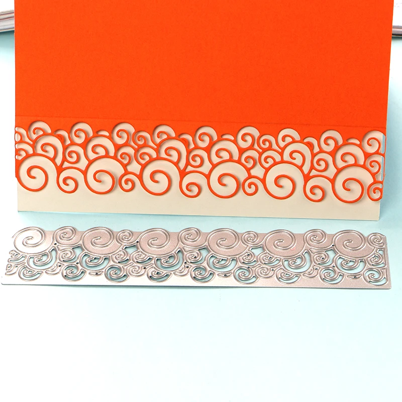 DUOFEN METAL CUTTING DIES Chinese New Year long life sea wave embossing stencil DIY Scrapbook Paper Album paper crafts