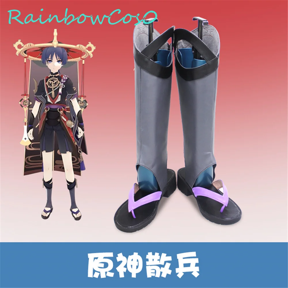 Genmin Impact-コスプレ靴,ブーツ,靴,ゲーム,アニメーション,ハロウィーン,rainbowcos0 w1500