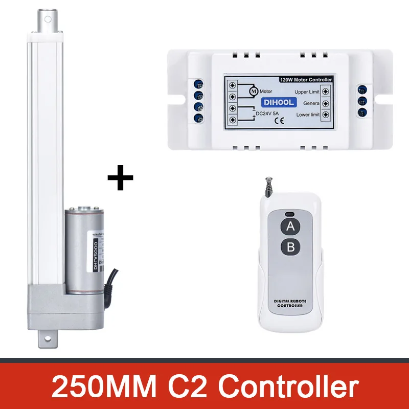 DHLA2000 250MM Stroke Reciprocating Linear Actuator Kit 220V Set With Wifi Controller Simultaneous Control