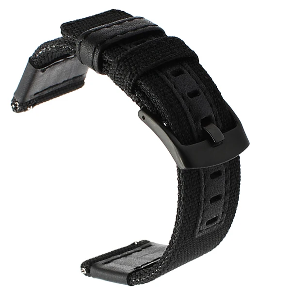 Canvas Nylon + Leather Watch Band For Jeep Diesel Fossil 20mm 22mm 24mm Men Watch Strap Longer Wrist Strap Watch Belt