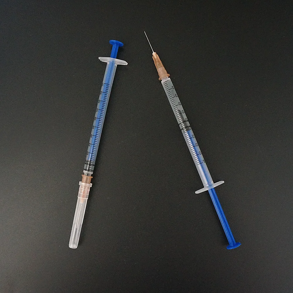 10pcs 1ml Disposable Plastic Liquid Dispenser Syringe Needle Industrial Glues, injection syringe for Human