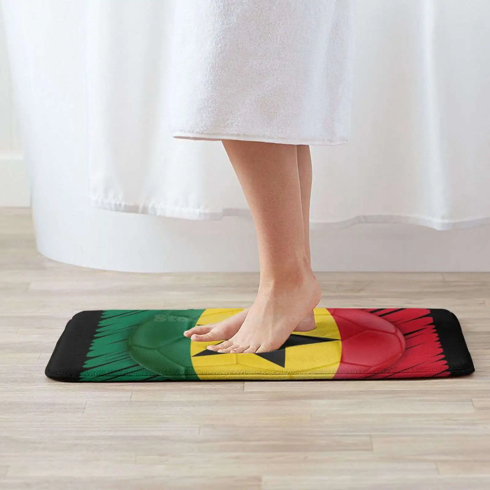 Ghana Football Country Flag Soft Cushion Home Carpet Door Mat Car Rug Ghanaian National Flag Competition Sports Futbol Player