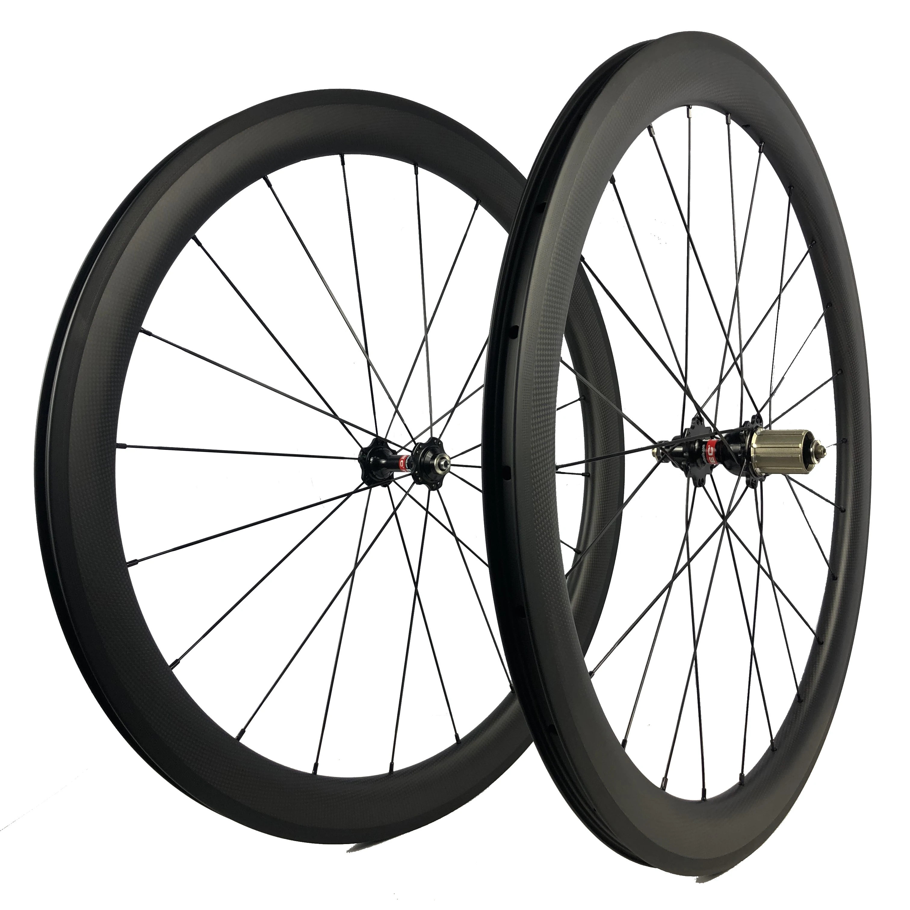 Carbon Clincher Wheelsets 50mm Depth 700C Road Wheels 23mm/25mm Wide Novatec A271/A291 Powerway R13/R36 Ceramic DT 350s 240s Hub