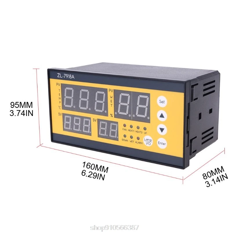 Imagem -03 - Automática Multifuncional 100 v Controle de Temperatura Umidade Lcd Termostato N19 20 Zl7918a-incubadora