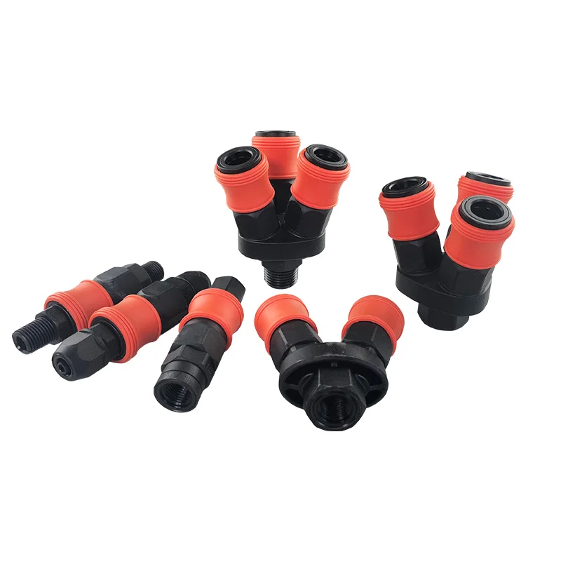 Plastic Steel Air Fittings Pneumatic Air Hose Connector Quick Coupling Compressor Connection Quick Release Fitting PM/SM/PH/SH