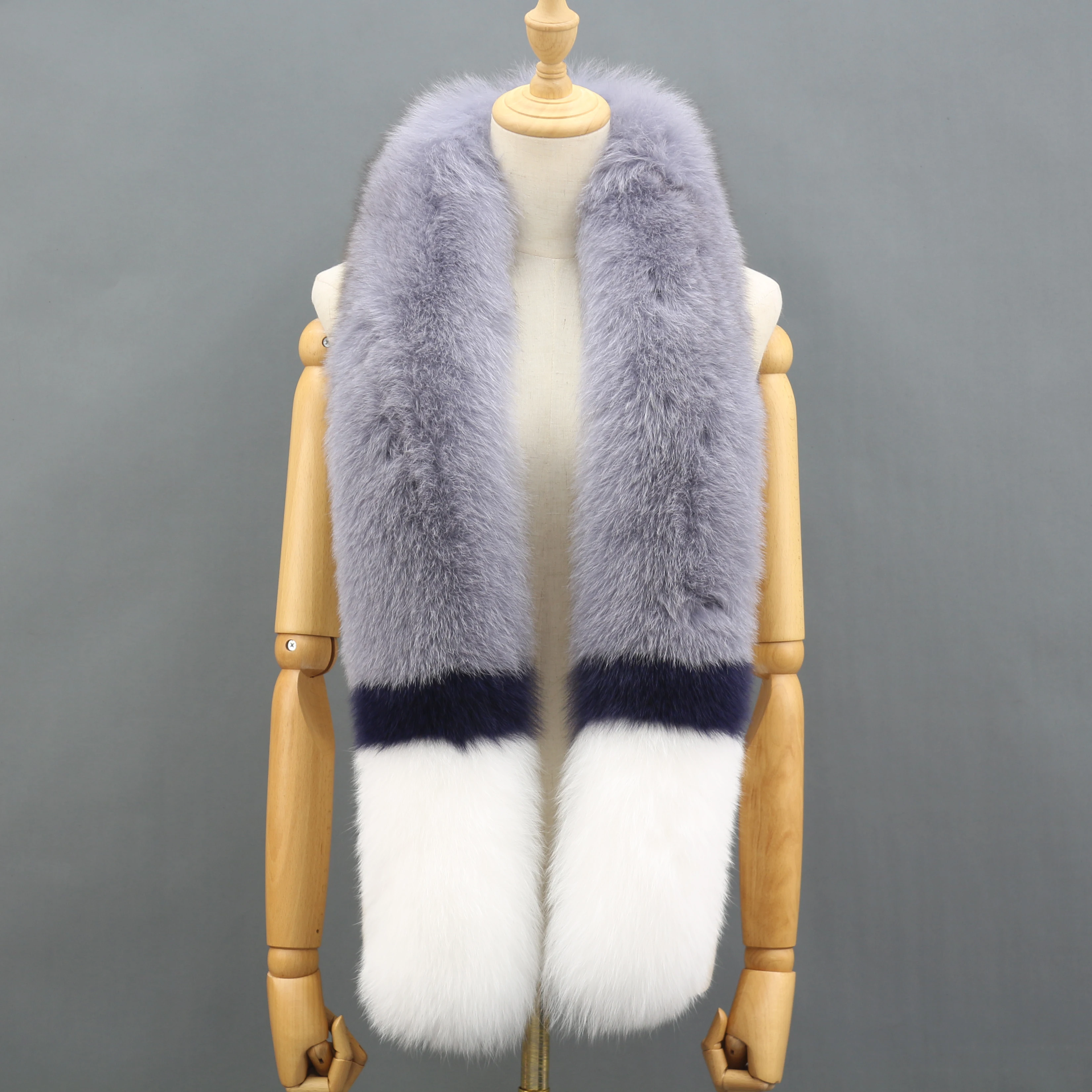 2020 Winter Fashion Ladies Real Fox Fur Scarf Luxury Warm Wholesale Women Long Shawls Wraps