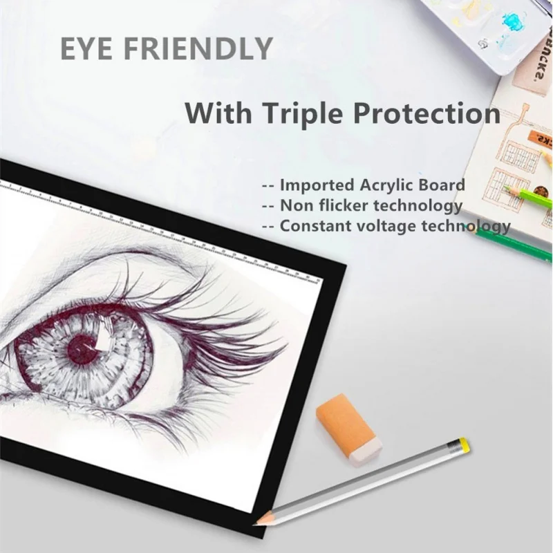 Tablet do rysowania LED A4 Magic Pad Sketch Sign Mirror Copy Tablet Digital Dimming Air Flow Tracing Board for Kid