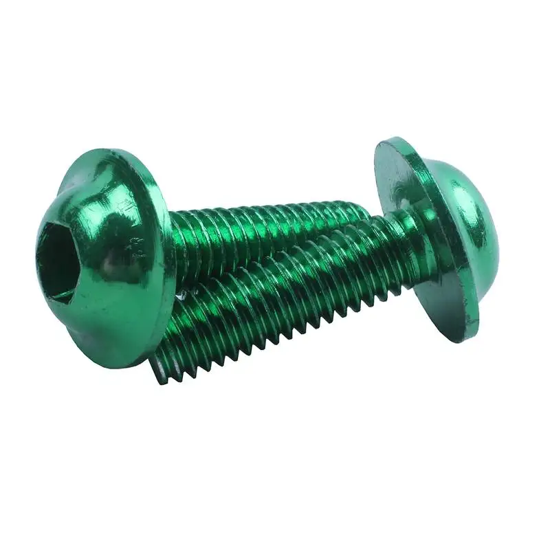 20 Pcs Green Aluminum Alloy Motorcycle Hexagonal Bolts Screws M6