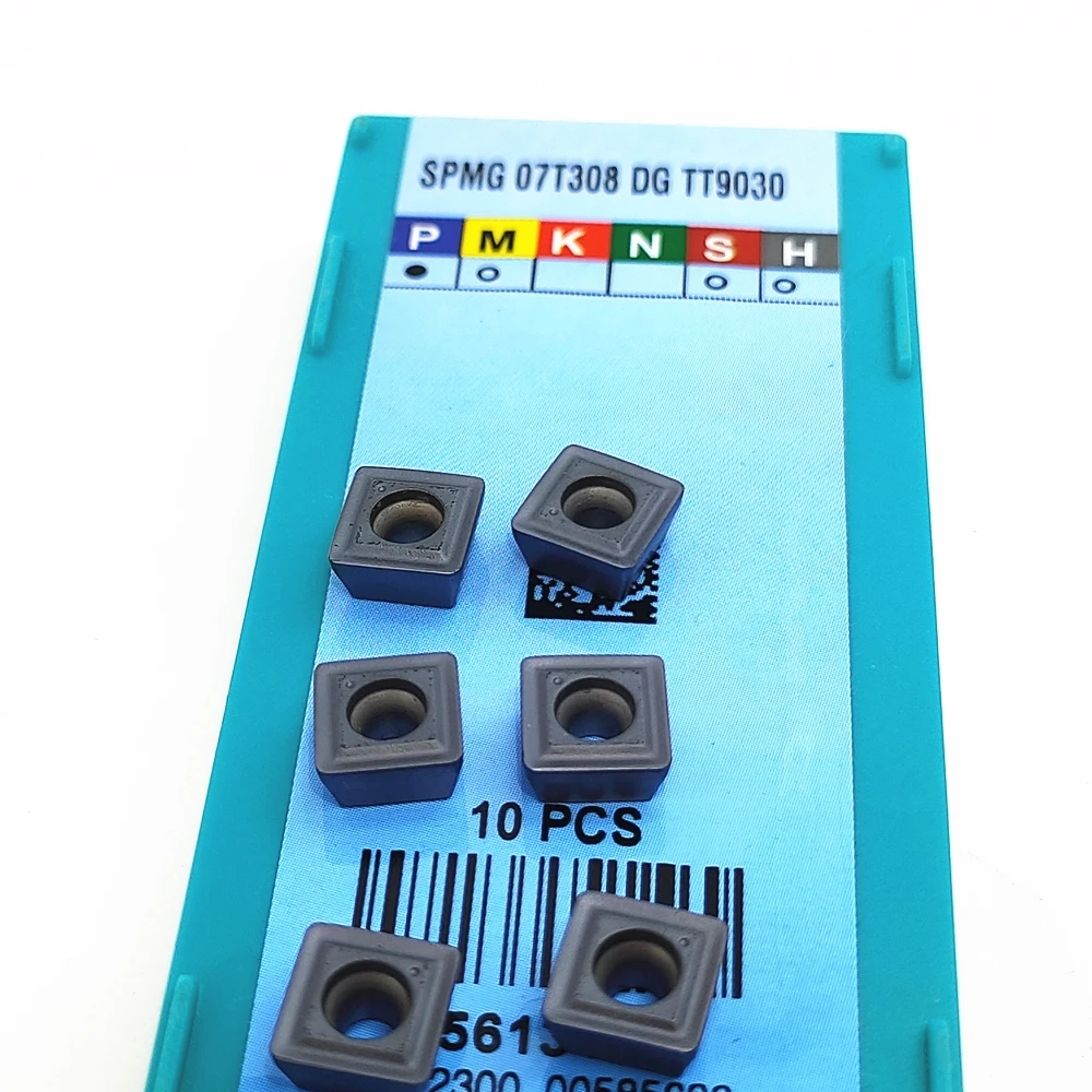 10Pcs SPMG07T308 DG TT9030 Karbida Alat Putar Logam Mengubah Alat SPMG07T308 DG TT8020 Mengubah Pisau