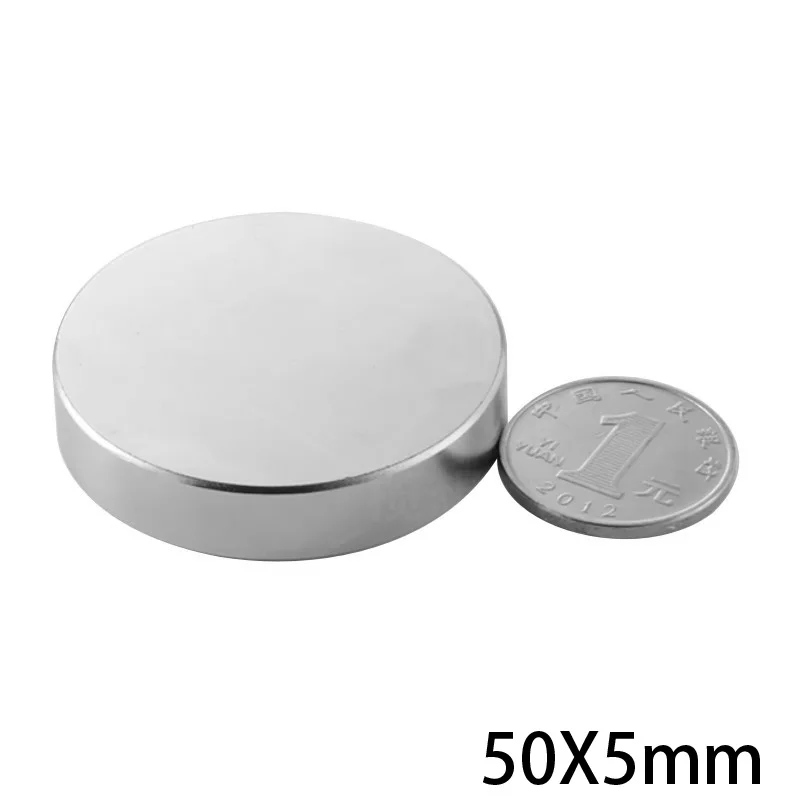 1/2/3/5PCS 50x5 mm Strong Cylinder Rare Earth Magnet 50mmx5mm Round Neodymium Magnets 50x5mm Big N35 Disc Magnet 50*5 mm