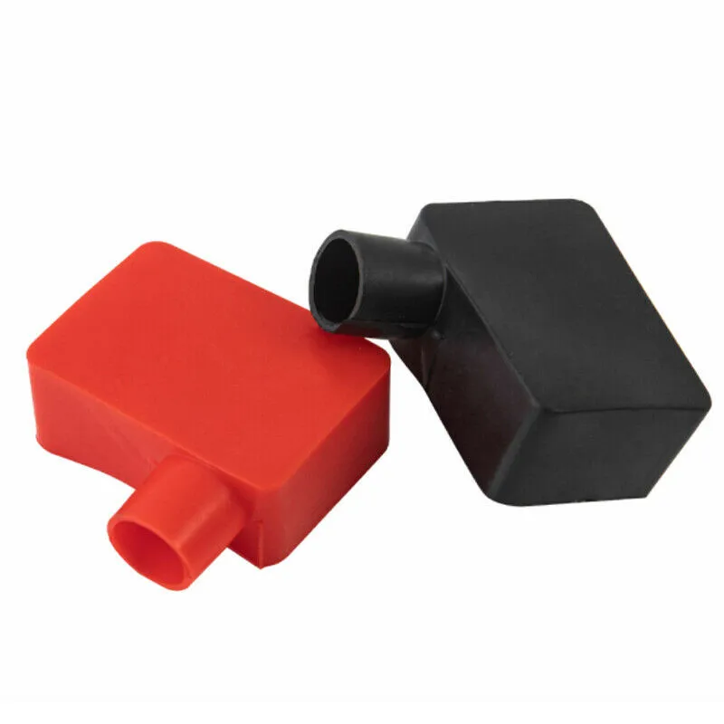 Black & Red Car Battery Terminal Insulator Wire Connectors Cap Cover Rubber Pair Battery Terminal Cover