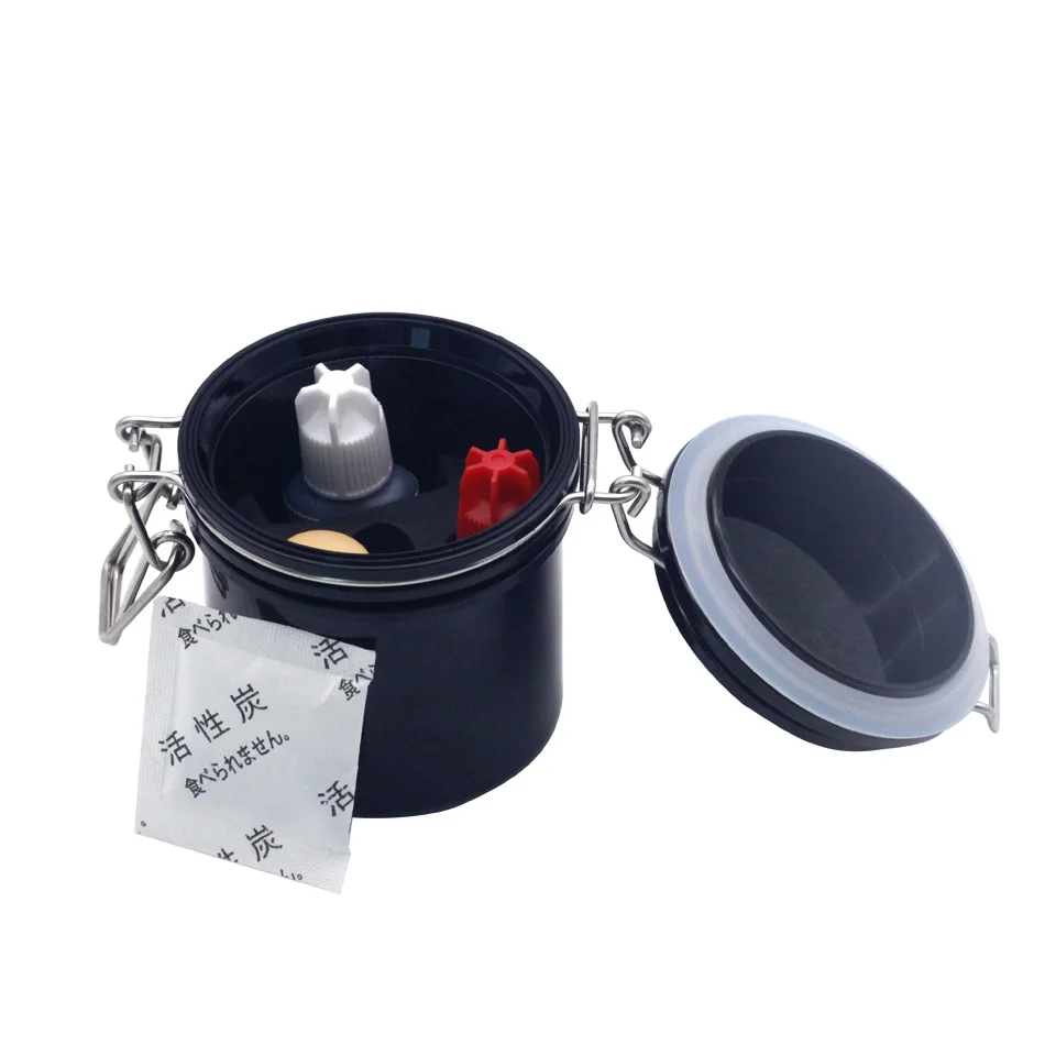 NEWCOME Zbiornik do przechowywania kleju do rzęs Klej węglowy Uszczelniony stojak na torby Indywidualny zbiornik do przechowywania kleju do przedłużania rzęs Narzędzia do makijażu