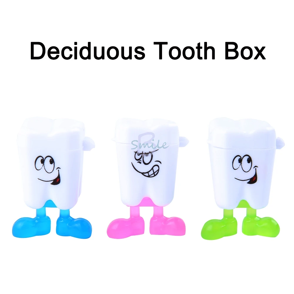 10pcs/pack random color Mini cute Baby Tooth Box Organizer Milk Teeth Storage Boxes Child Baby Tooth storage box